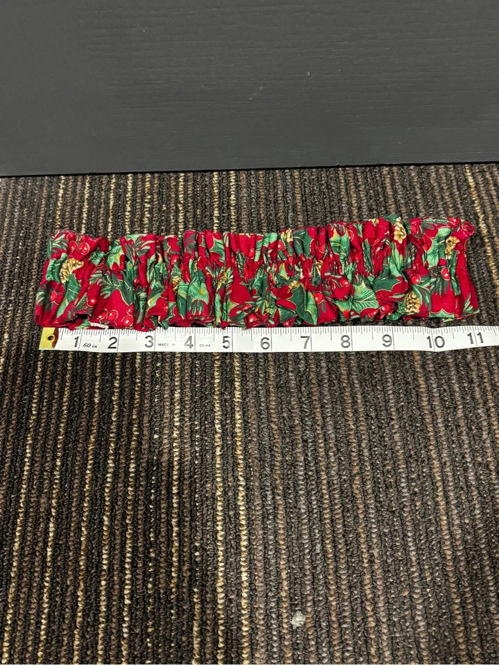 Longaberger Red and Green Holiday Fabric Basket Liner